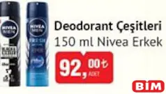 NİVEA ERKEK DEODORANT ÇEŞİTLERİ 150 ML
